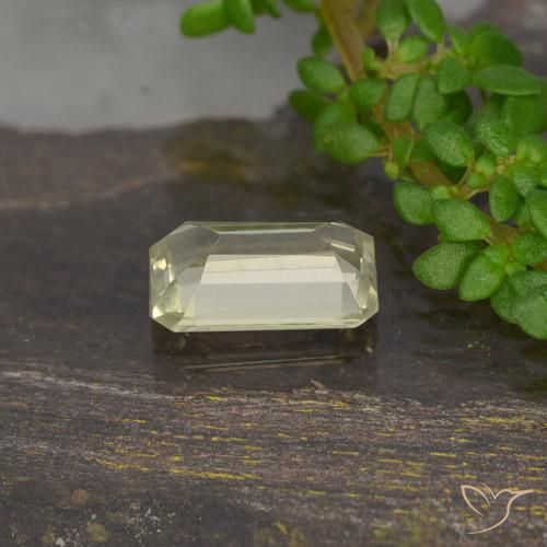 Color-Change Diaspore Gemstone in 6.7 x 4.1 mm Size for Sale, Color-Change Diaspore Stone in Light Golden Yellow Color