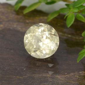 0.86 ct Yellow Color-Change Diaspore Stone, Natural Color-Change Diaspore in Round Facet Shape for Sale