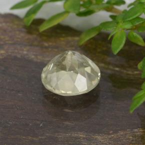 Color-Change Diaspore Gemstone in 6 mm (calibrated) Size for Sale, Color-Change Diaspore Stone in Light Yellow Color