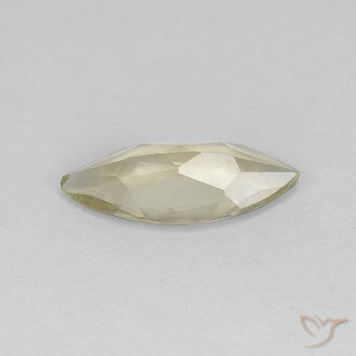 Color-Change Diaspore Gemstone in 10.2 x 4.6 mm Size for Sale, Color-Change Diaspore Stone in Pale Yellow Color
