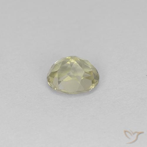 Color-Change Diaspore Gemstone in 5.5 x 4.5 mm Size for Sale, Color-Change Diaspore Stone in Light Yellow Color