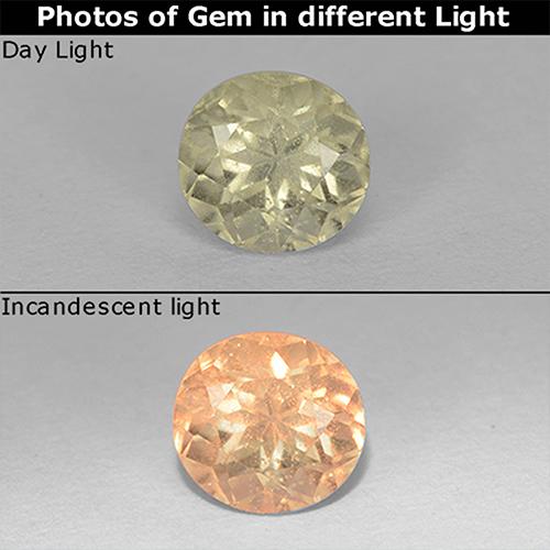 0.8ct Light Yellow ColorChange Diaspore Gem from Turkey