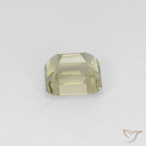 Color-Change Diaspore Gemstone in 5.8 x 5.2 mm Size for Sale, Color-Change Diaspore Stone in Pale Yellow Color