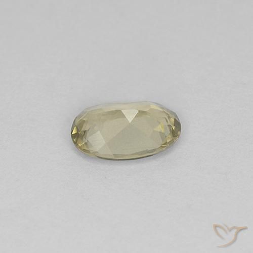 Color-Change Diaspore Gemstone in 6.7 x 4.8 mm Size for Sale, Color-Change Diaspore Stone in Light Yellow Color