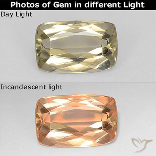 1.37 ct Cushion Cut Color-Change Diaspore, 8.1 x 5.2 mm From Turkey, Photo A
