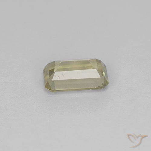 Color-Change Diaspore Gemstone in 6.6 x 4.3 mm Size for Sale, Color-Change Diaspore Stone in Light Yellow Color