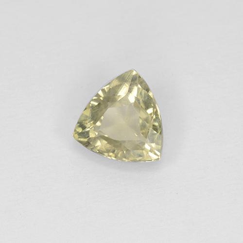 0.70 ct Yellow Color-Change Diaspore Stone, Natural Color-Change Diaspore in Trillion Facet Shape for Sale