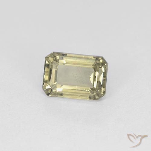 1.03 ct Yellow Color-Change Diaspore Stone, Natural Color-Change Diaspore in Octagon Step Cut Shape for Sale