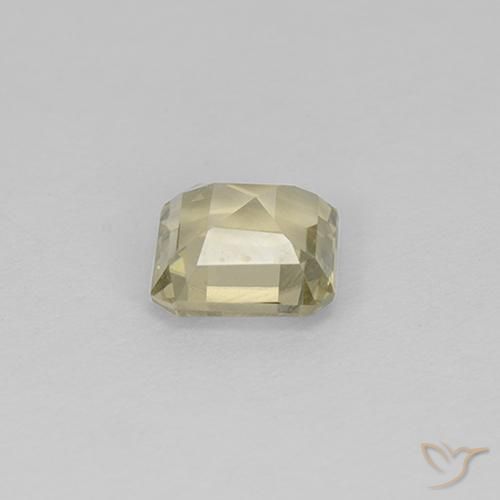 Color-Change Diaspore Gemstone in 5.7 x 5.7 mm Size for Sale, Color-Change Diaspore Stone in Light Yellow Color