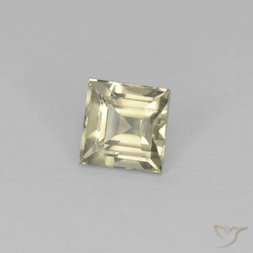 0.94 ct Yellow Color-Change Diaspore Stone, Natural Color-Change Diaspore in Square Step-Cut Shape for Sale