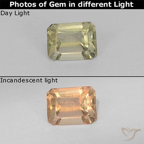 0.79 ct Octagon Cut Color-Change Diaspore, 5.5 x 4.1 mm From Turkey, Photo A