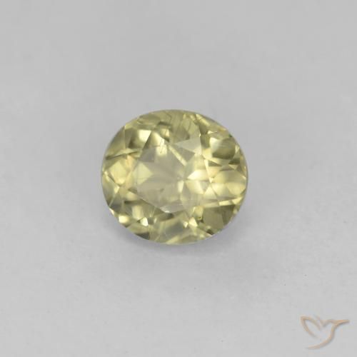 0.72 ct Yellow Color-Change Diaspore Stone, Natural Color-Change Diaspore in Oval Facet Shape for Sale