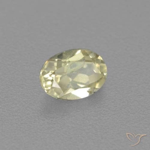 0.48 ct Yellow Color-Change Diaspore Stone, Natural Color-Change Diaspore in Oval Facet Shape for Sale