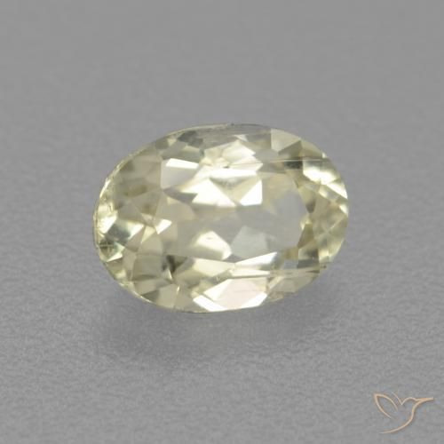 0.88 ct Yellow Color-Change Diaspore Stone, Natural Color-Change Diaspore in Oval Facet Shape for Sale
