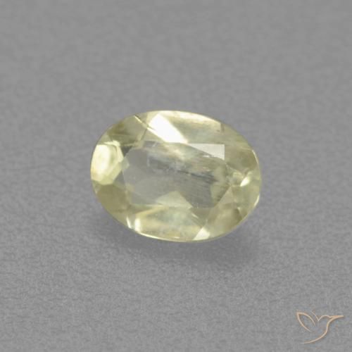 0.47 ct Yellow Color-Change Diaspore Stone, Natural Color-Change Diaspore in Oval Facet Shape for Sale