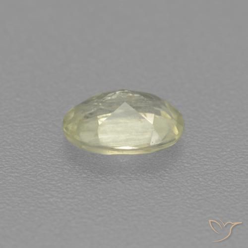 Color-Change Diaspore Gemstone in 5.7 x 4.3 mm Size for Sale, Color-Change Diaspore Stone in Pale Yellow Color
