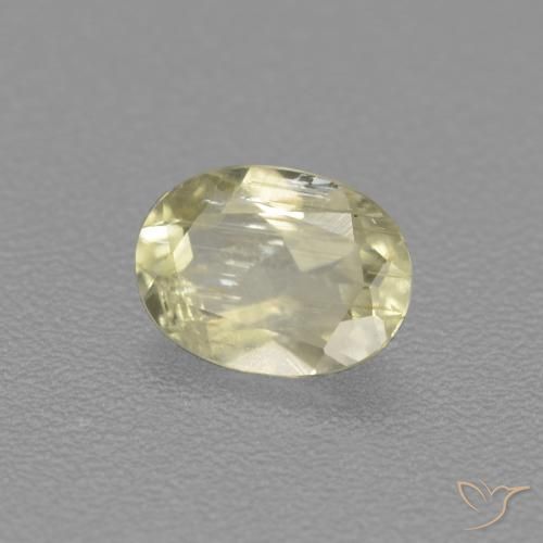 0.51 ct Yellow Color-Change Diaspore Stone, Natural Color-Change Diaspore in Oval Facet Shape for Sale