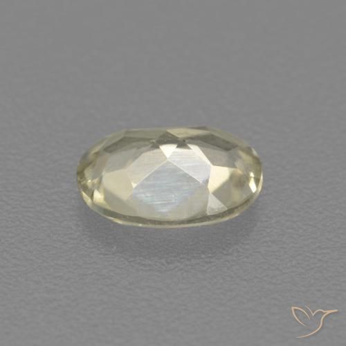Color-Change Diaspore Gemstone in 6.3 x 4.9 mm Size for Sale, Color-Change Diaspore Stone in Light Yellow Color