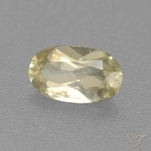 0.70 ct Yellow Color-Change Diaspore Stone, Natural Color-Change Diaspore in Oval Facet Shape for Sale