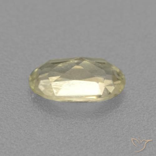 Color-Change Diaspore Gemstone in 7.3 x 4.3 mm Size for Sale, Color-Change Diaspore Stone in Mellow Yellow Color
