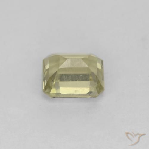 Color-Change Diaspore Gemstone in 5.5 x 5.1 mm Size for Sale, Color-Change Diaspore Stone in Light Yellow Color