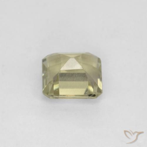 Color-Change Diaspore Gemstone in 5.4 x 5.2 mm Size for Sale, Color-Change Diaspore Stone in Pale Yellow Color