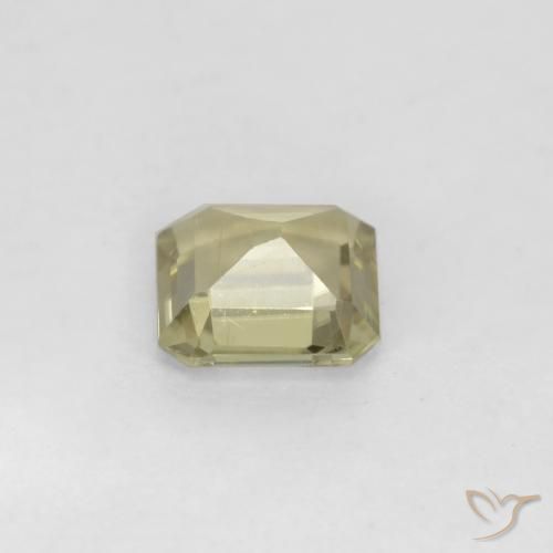 Color-Change Diaspore Gemstone in 5.4 x 5.3 mm Size for Sale, Color-Change Diaspore Stone in Mellow Yellow Color