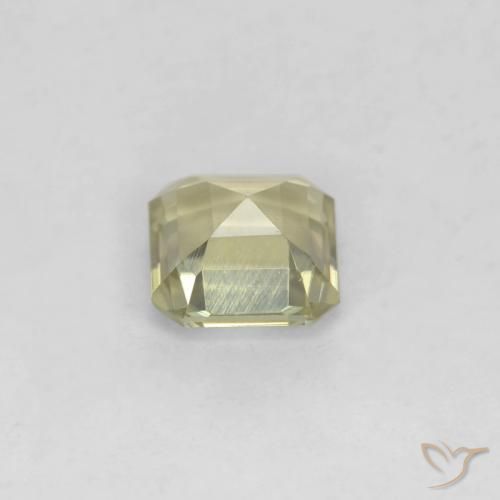 Color-Change Diaspore Gemstone in 5 x 5 mm (calibrated) Size for Sale, Color-Change Diaspore Stone in Light Yellow Color