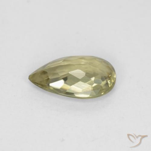Color-Change Diaspore Gemstone in 7.8 x 4.8 mm Size for Sale, Color-Change Diaspore Stone in Pale Yellow Color