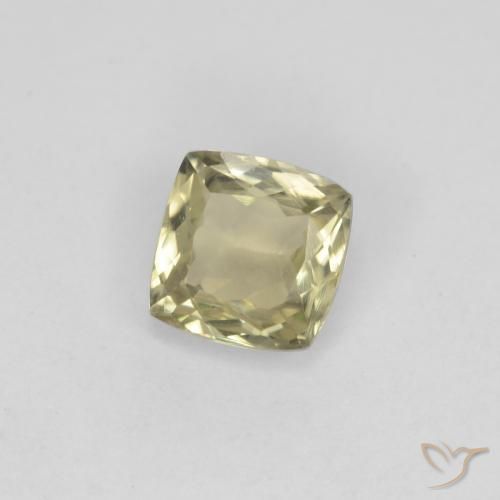 0.90 ct Yellow Color-Change Diaspore Stone, Natural Color-Change Diaspore in Cushion-Cut Shape for Sale