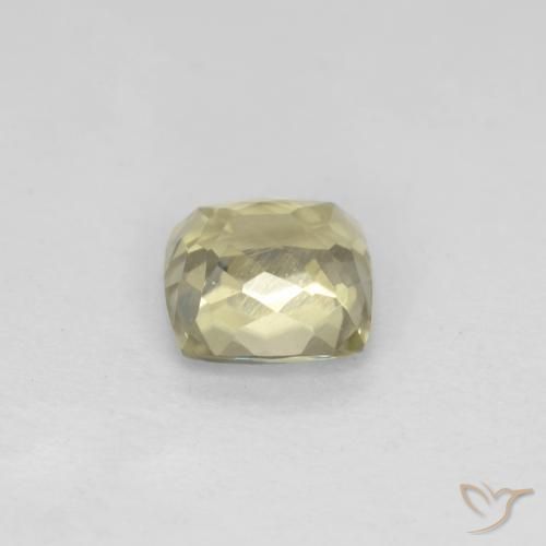 Color-Change Diaspore Gemstone in 5.6 x 5.5 mm Size for Sale, Color-Change Diaspore Stone in Light Yellow Color