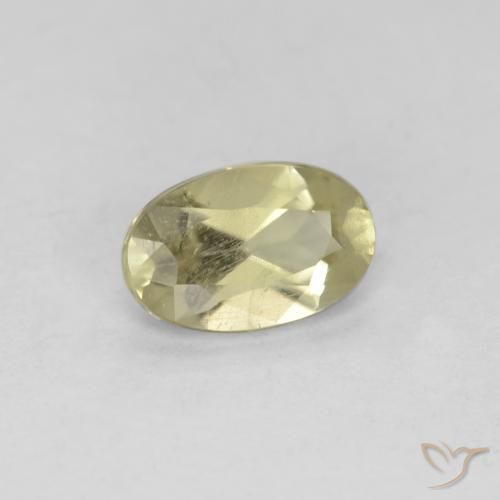 0.67 ct Yellow Color-Change Diaspore Stone, Natural Color-Change Diaspore in Oval Facet Shape for Sale