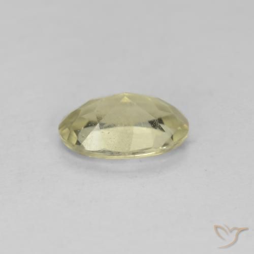 Color-Change Diaspore Gemstone in 6.8 x 4.4 mm Size for Sale, Color-Change Diaspore Stone in Light Yellow Color
