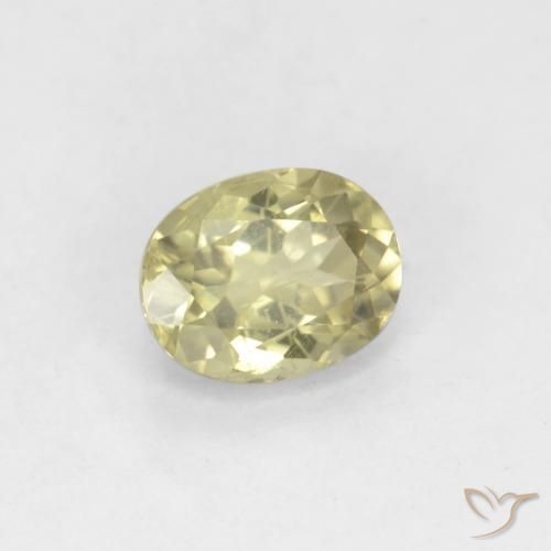 0.79 ct Yellow Color-Change Diaspore Stone, Natural Color-Change Diaspore in Oval Facet Shape for Sale