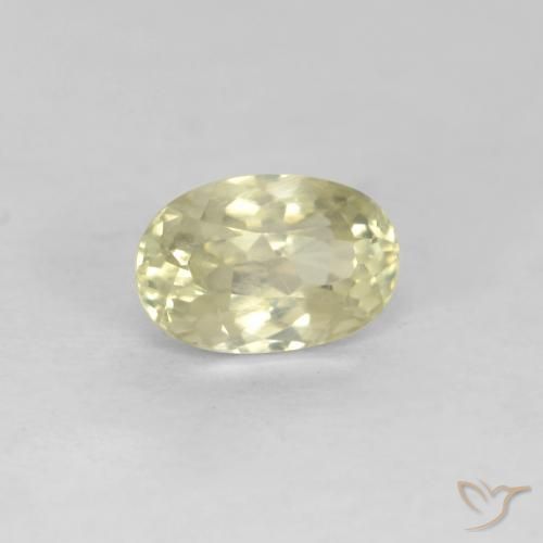 0.78 ct Yellow Color-Change Diaspore Stone, Natural Color-Change Diaspore in Oval Facet Shape for Sale