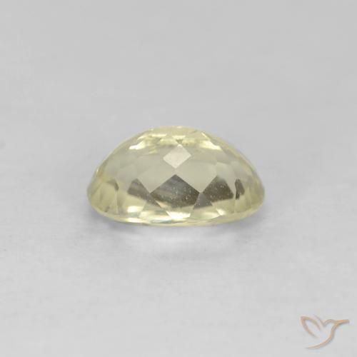 Color-Change Diaspore Gemstone in 6.5 x 4.3 mm Size for Sale, Color-Change Diaspore Stone in Light Yellow Color
