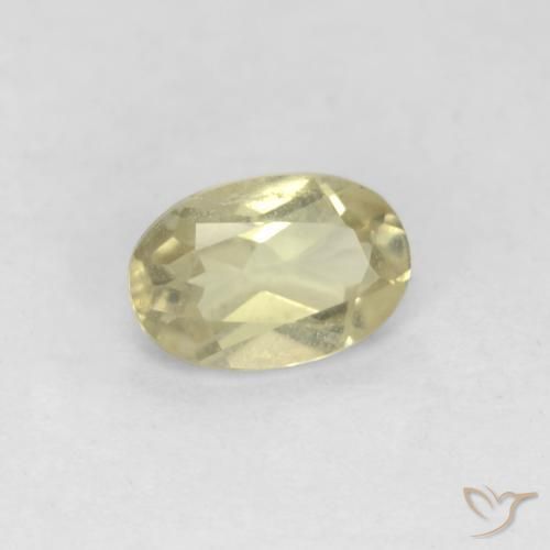 0.57 ct Yellow Color-Change Diaspore Stone, Natural Color-Change Diaspore in Oval Facet Shape for Sale