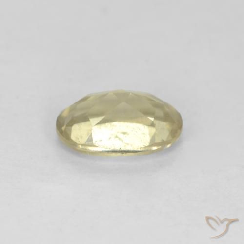 Color-Change Diaspore Gemstone in 6.2 x 4.2 mm Size for Sale, Color-Change Diaspore Stone in Light Yellow Color