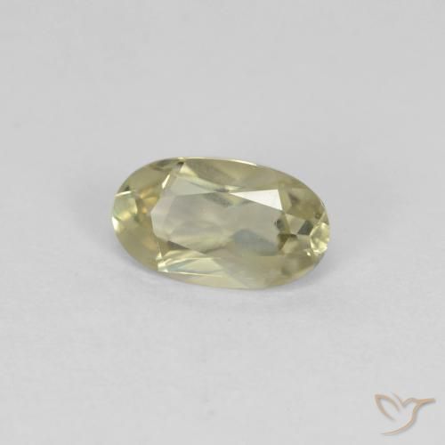 0.53 ct Yellow Color-Change Diaspore Stone, Natural Color-Change Diaspore in Oval Facet Shape for Sale