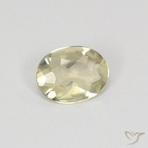 0.61 ct Yellow Color-Change Diaspore Stone, Natural Color-Change Diaspore in Oval Facet Shape for Sale