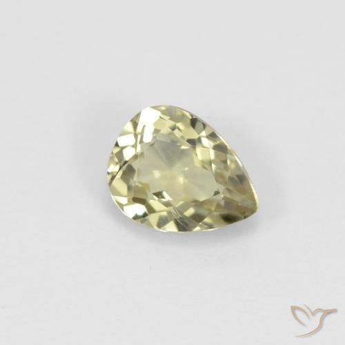 0.60 ct Yellow Color-Change Diaspore Stone, Natural Color-Change Diaspore in Pear Facet Shape for Sale