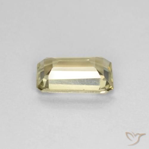 Color-Change Diaspore Gemstone in 6.8 x 4.4 mm Size for Sale, Color-Change Diaspore Stone in Very Pale Yellow Color