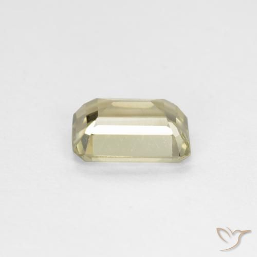 Color-Change Diaspore Gemstone in 6.1 x 4.4 mm Size for Sale, Color-Change Diaspore Stone in Light Yellow Color