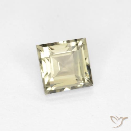 0.74 ct Yellow Color-Change Diaspore Stone, Natural Color-Change Diaspore in Square Facet Shape for Sale