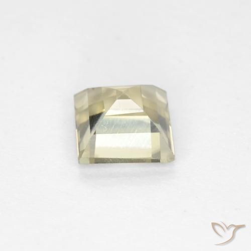Color-Change Diaspore Gemstone in 5 x 5 mm (calibrated) Size for Sale, Color-Change Diaspore Stone in Pale Yellow Color