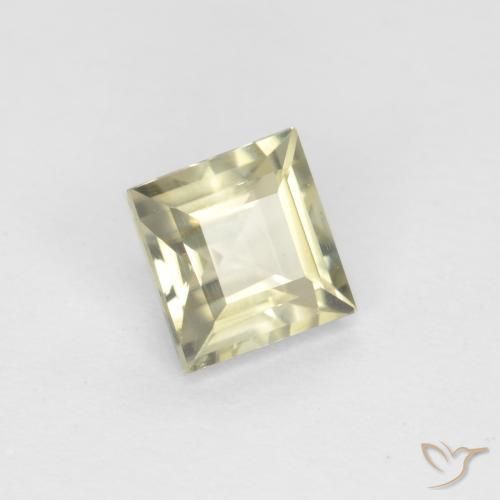 0.83 ct Yellow Color-Change Diaspore Stone, Natural Color-Change Diaspore in Square Facet Shape for Sale
