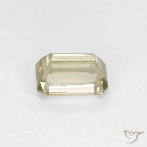 Color-Change Diaspore Gemstone in 6.3 x 4.2 mm Size for Sale, Color-Change Diaspore Stone in Very Pale Yellow Color