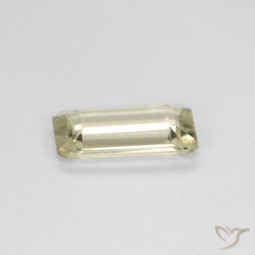 Color-Change Diaspore Gemstone in 7.4 x 4.6 mm Size for Sale, Color-Change Diaspore Stone in Very Light Yellow Color
