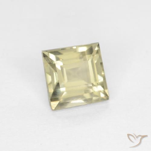 0.90 ct Yellow Color-Change Diaspore Stone, Natural Color-Change Diaspore in Square Facet Shape for Sale