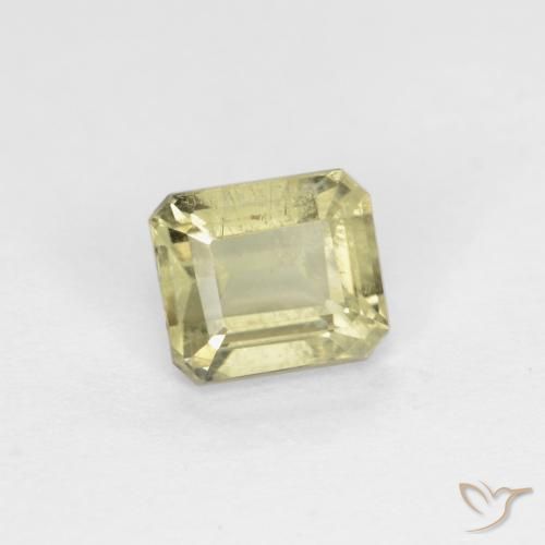 0.78 ct Yellow Color-Change Diaspore Stone, Natural Color-Change Diaspore in Octagon Facet Shape for Sale